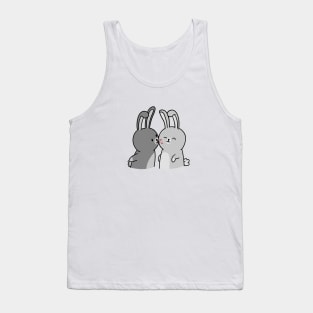 Lovely bunnies(rabbits), a sudden kiss. Tank Top